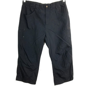 Columbia Pants Womens Sz M Black Crop Capri Hiking Stretch Pockets‎ Activewear